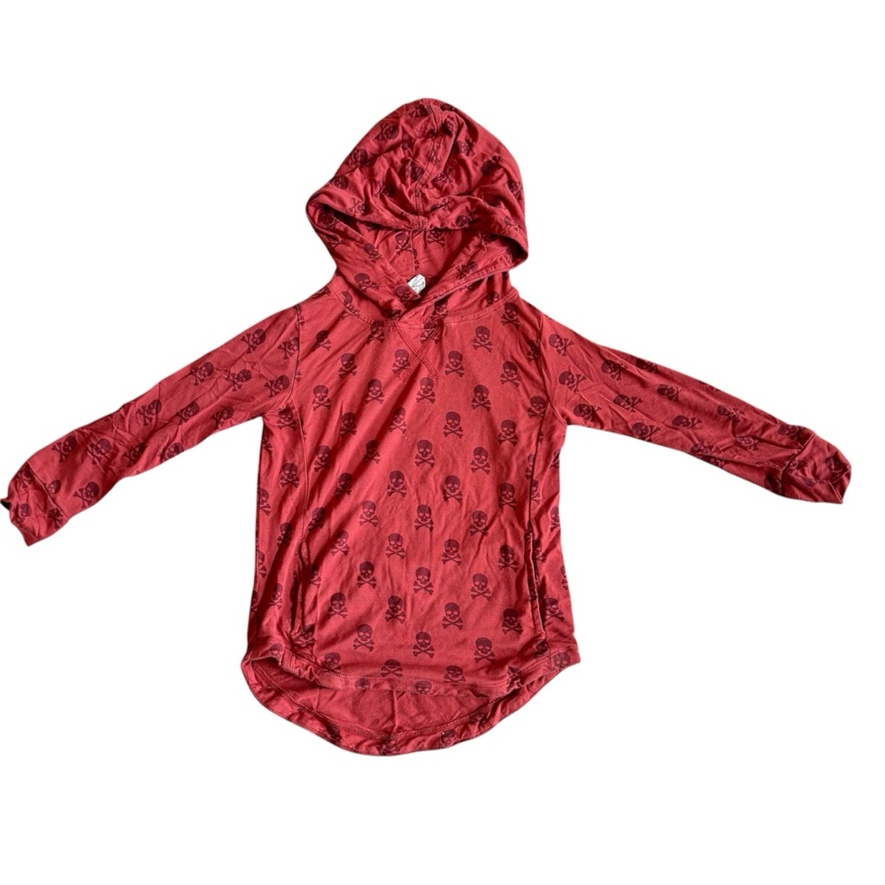 Kate Quinn Size 3 Toddler Pullover Hooded Red Skulls Bamboo